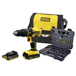 Stanley Perceuse Percussion 18V 2x2Ah Li-Ion Sac Transport Accessoires 50 Pcs