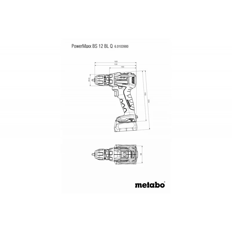 Metabo Perceuse Visseuse 12V 45Nm 25mm Système Quick PowerMaxx BS 12 BL Q 5 Metabo Perceuse Visseuse 12V 45Nm 25mm Système Quick PowerMaxx BS 12 BL Q – Image 5