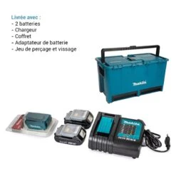 Perceuse Visseuse à Percussion DHP453ZX11 18V 1,5Ah Li-Ion Makita : Un Outil Performant. -Kobleo perceuse visseuse a percussion dhp453zx11 18v 1 5ah li ion makita 5