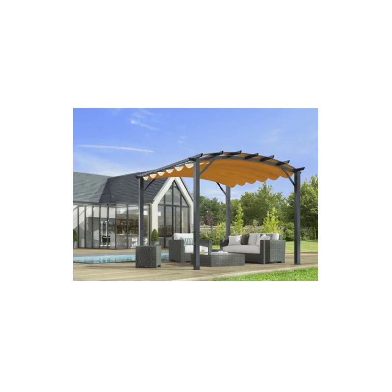 Pergola Arche Structure Mixte 1122 M2 Toiture Rouille 140 Gr/m2 PER343 3 Pergola Arche Structure Mixte 1122 M2 Toiture Rouille 140 Gr/m2 PER343 – Image 3