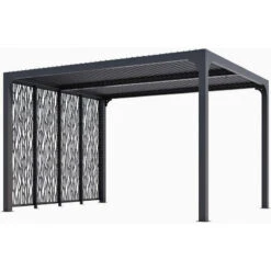 Pergola Bioclimatique Habrita PER 3630M BI Alu 10,8m2 4 Panneaux Gris