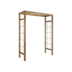 Pergola En Bois Avec Lignes Droites En Acier Haut.: 214 Cm IKEBANA