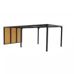Pergola Habrita Foresta PER36VB60BI 21,52m2 Avec 3 Panneaux Latéraux