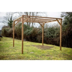 Pergola Thonon Habrita Foresta TH 3030 En Bois Sans Couverture 8,88m2 -Kobleo pergola habrita foresta thonon th 3030 8 88m2 en bois sans couverture 2