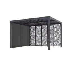 Pergola Habrita PER 36M30V BI Panneaux Côté 3,60m Ventelles Côté 3m