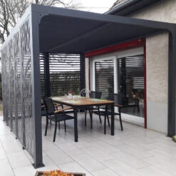 Pergola Habrita PER 36M30V BI Panneaux Côté 3,60m Ventelles Côté 3m -Kobleo pergola habrita per 36m30v bi panneaux cote 3 60m ventelles cote 3m 5