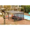 Pergola Habrita PER 36M60 BI Alu XXL 21,52m2 5 Panneaux Côté 3,60m