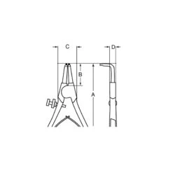 Bahco Pince à Circlip 165 Mm Bec Courbé à 90° Et Finition Chromée 2466 B19 -Kobleo pince a circlip 165 mm bec courbe a 90deg et finition chromee 2466 b19 bahco 3