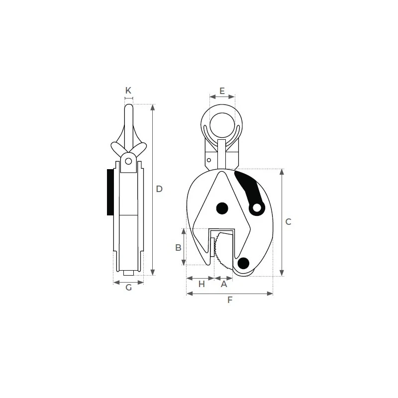 Pince De Levage à Prise Verticale Capacité 3000 Kg CL30 2 Pince De Levage à Prise Verticale Capacité 3000 Kg CL30 – Image 2