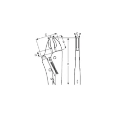Pince-étau à Bec Coudé Avec Coupe-fil 42 Mm 641-190-1 -Kobleo pince etau a bec coude avec coupe fil 42 mm 641 190 1 irimo 1
