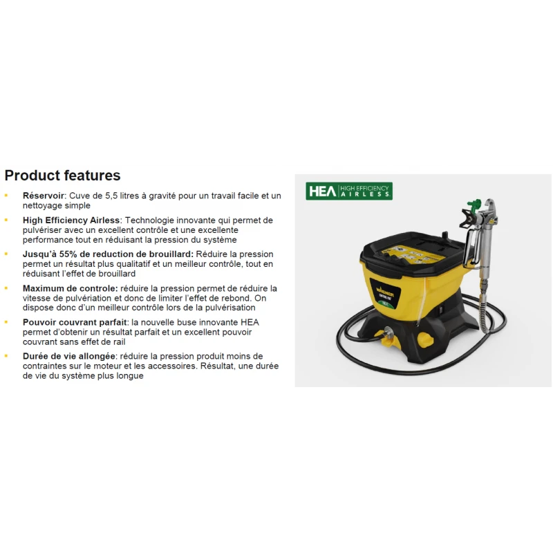Pistolet à Peinture Airless Control 150 M 300W 110bar 5.5L Wagner 2 Pistolet à Peinture Airless Control 150 M 300W 110bar 5.5L Wagner – Image 2