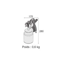 Pistolet De Peinture Pro 1L Buse 1,8mm Raccord Rapide ISO Lacme -Kobleo pistolet de peinture pro 1l buse 1 8mm raccord rapide iso lacme 2
