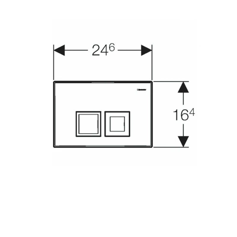 Geberit Plaque De Déclenchement WC DELTA50 115.135.11.1 3 Geberit Plaque De Déclenchement WC DELTA50 115.135.11.1 – Image 3