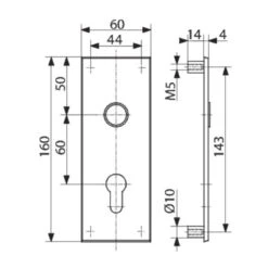 Plaque De Propreté Verticale Horizontale Pour Serrure WSS -Kobleo plaque de proprete verticale horizontale pour serrure wss 2