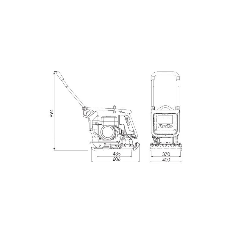 Plaque Vibrante PCX 13/40 3kW 4 Temps Honda GX120 13kN 400mm ALTRAD 2 Plaque Vibrante PCX 13/40 3kW 4 Temps Honda GX120 13kN 400mm ALTRAD – Image 2