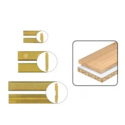 Plaquette Reversible Titane 30x10x1,5 / 4 Coupes / Meches D.14 à 22