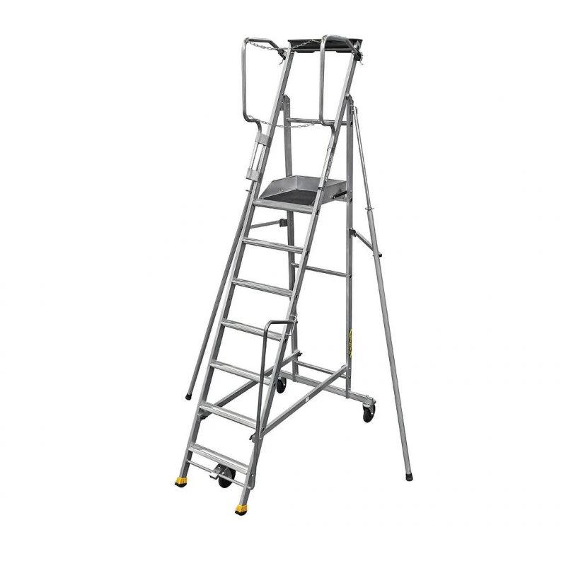 Plate-forme De Rayonnage Aluminium Haut. Travail 3,80 M 7 Marches ERM 1 Plate-forme De Rayonnage Aluminium Haut. Travail 3,80 M 7 Marches ERM