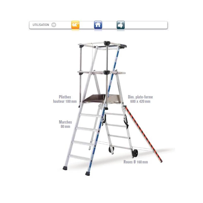 Plate-forme Grand Confort 6 Marches Haut. Max : 3,65 M Sherpamatic 2 Plate-forme Grand Confort 6 Marches Haut. Max : 3,65 M Sherpamatic – Image 2