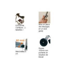 Plateforme Individuelle Roulante à Haut. Fixe Avec étayages H:3m45 PL6 6 Plateforme Individuelle Roulante à Haut. Fixe Avec étayages H:3m45 PL6 -Kobleo plateforme individuelle roulante a haut fixe avec etayages h 3m45 pl6 centaure 2