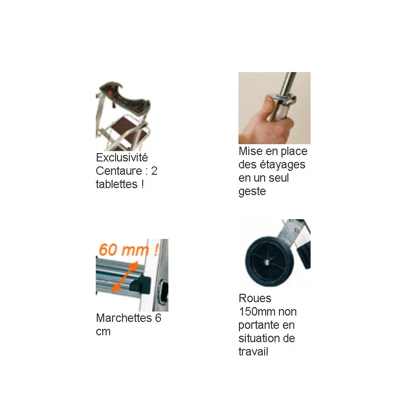 Plateforme Individuelle Roulante à Haut Fixe Avec étayages H:3m7 PL7 3 Plateforme Individuelle Roulante à Haut Fixe Avec étayages H:3m7 PL7 – Image 3