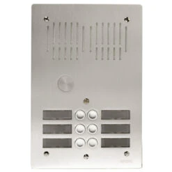 Platine De Rue 6 Boutons Encastrée 2 Rangées Hauteur 270mm PA6B