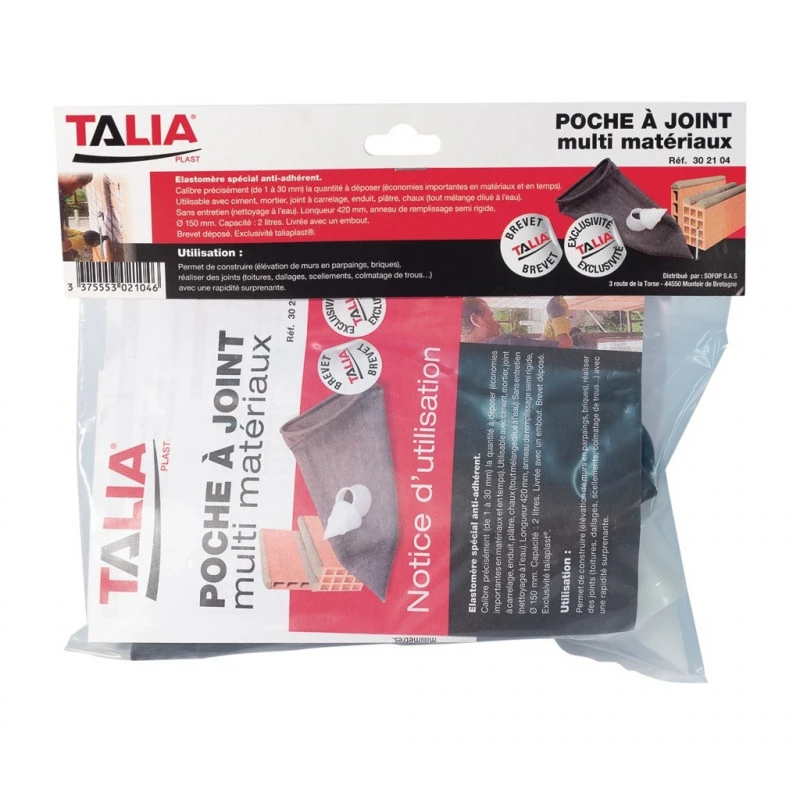 Poche à Joint Taliaplast Multi-matériaux 2 Litres Diamètre 150mm 3 Poche à Joint Taliaplast Multi-matériaux 2 Litres Diamètre 150mm – Image 3