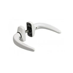 Poignée De Porte D'entrée Béquille Double Carré 8 Blanc 497