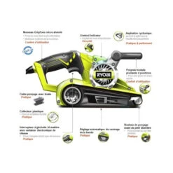 Ponceuse à Bande EBS800V 800W 76mm Ryobi -Kobleo ponceuse a bande ebs800v 800w 76mm ryobi 4