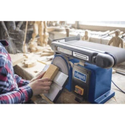 Scheppach Ponceuse à Bande Et à Disque 370W Bande 915x100mm BTS900 -Kobleo ponceuse a bande et a disque 370w bande 915x100mm bts900 scheppach 4