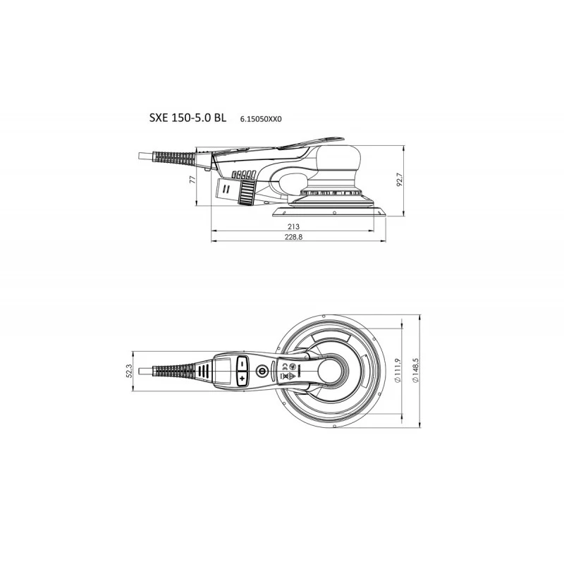 Metabo Ponceuse Excentrique 150mm 350W Cercle D'oscillation 5mm Coffret SXE 1 4 Metabo Ponceuse Excentrique 150mm 350W Cercle D'oscillation 5mm Coffret SXE 1 – Image 4