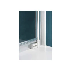 Porte Douche Abattant Saloon 86 94 Cm Profilés Blanc Verre Transparent -Kobleo porte douche abattant saloon 86 94 cm profiles blanc verre transparent 2