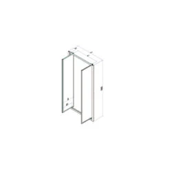 Porte Douche Abattant Saloon 86 94 Cm Profilés Blanc Verre Transparent -Kobleo porte douche abattant saloon 86 94 cm profiles blanc verre transparent 4