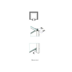 Porte Douche Abattant Saloon 86 94 Cm Profilés Blanc Verre Transparent -Kobleo porte douche abattant saloon 86 94 cm profiles blanc verre transparent 5