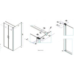 Porte Douche Abattant Saloon 96 100cm POLARIS -Kobleo porte douche abattant saloon 96 100cm polaris 2