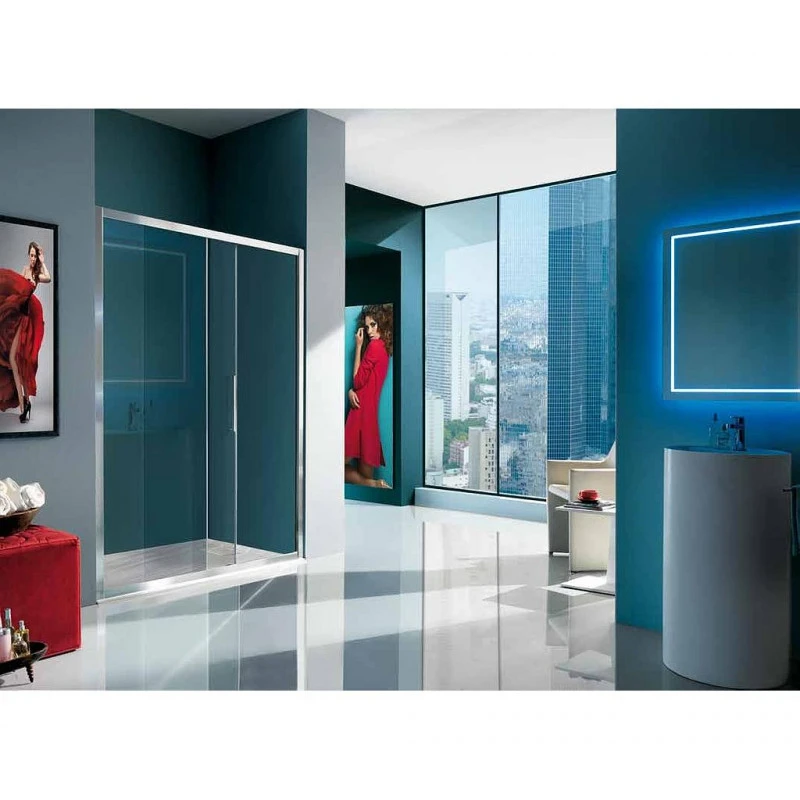 Porte Douche Coulissante 2 Panneaux 152-158cm Ht 200cm Europa 1 Porte Douche Coulissante 2 Panneaux 152-158cm Ht 200cm Europa