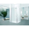 Porte Douche Pivotante 72-76xH200 CmVerre Transparent Profilé Silver Y