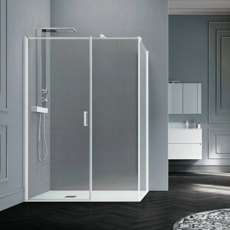 Porte Douche Pivotante Paroi Fixe Ligne 157 161cm Droite POLARIS 2 Porte Douche Pivotante Paroi Fixe Ligne 157 161cm Droite POLARIS – Image 2