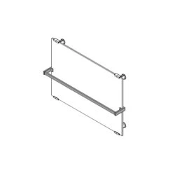 Porte-serviette 1000x400 Mm Chrome R80SOLP100-K
