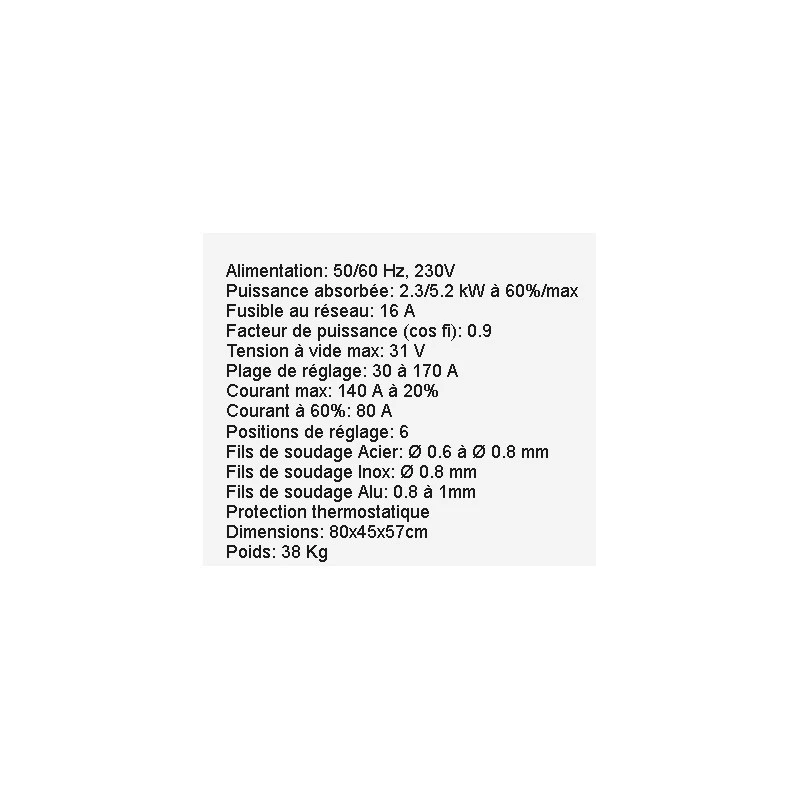 Poste à Souder Sur Roues MIG-MAG 170A Livré Avec Kit Accessoires Telmi 2 Poste à Souder Sur Roues MIG-MAG 170A Livré Avec Kit Accessoires Telmi – Image 2