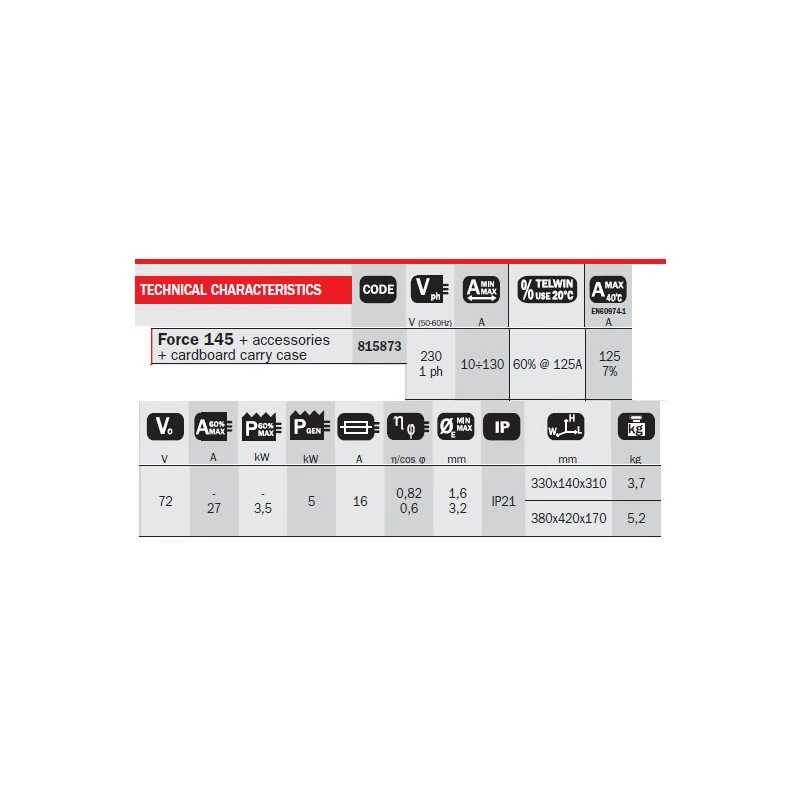 Poste Souder InvertermmA 230V 5kW Accessoires Et Coffret Carton FORCE 3 Poste Souder InvertermmA 230V 5kW Accessoires Et Coffret Carton FORCE – Image 3