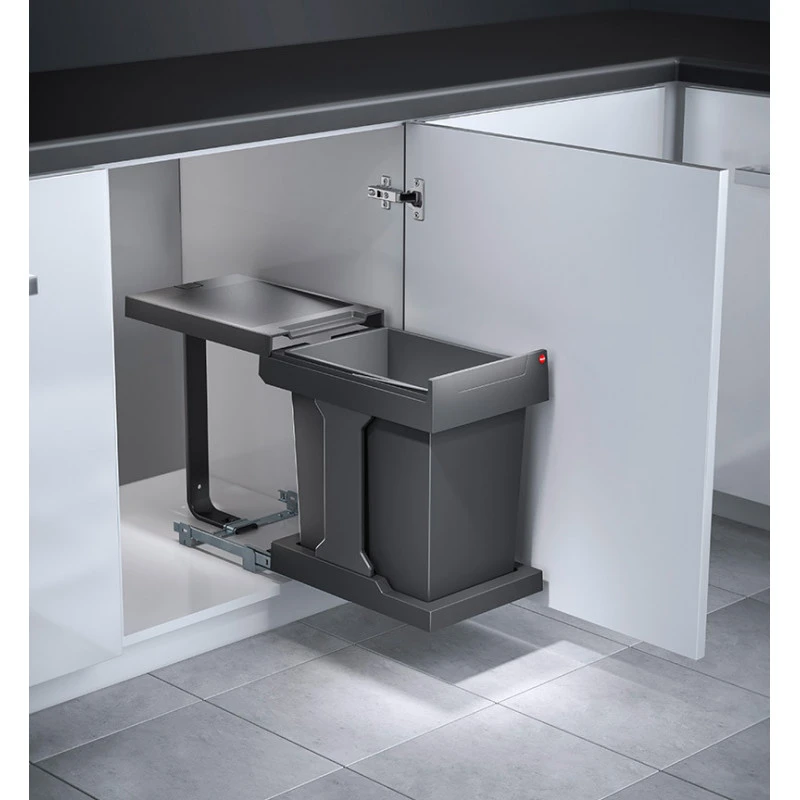 Poubelle De Cuisine Hailo Solo Manuelle 20L Coulissante Encastrable 2 Poubelle De Cuisine Hailo Solo Manuelle 20L Coulissante Encastrable – Image 2