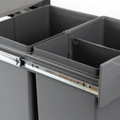 Poubelle De Recyclage Emuca 8199423 Plastique 40L Gris Anthracite -Kobleo poubelle de recyclage emuca 8199423 plastique 40l gris anthracite 2