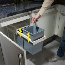 Poubelle De Tri Multi-Box Duo L Encastrable 2x14L Hailo -Kobleo poubelle de tri multi box duo l encastrable 2x14l hailo 4