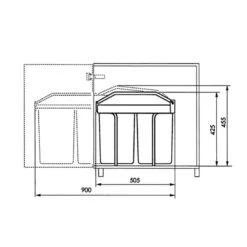 Poubelle De Tri Multi-Box Duo L Encastrable 2x14L Hailo -Kobleo poubelle de tri multi box duo l encastrable 2x14l hailo 6