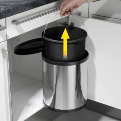 Poubelle Encastrable Compact-Box M 15L Inox Hailo -Kobleo poubelle encastrable compact box m 15l inox hailo 4