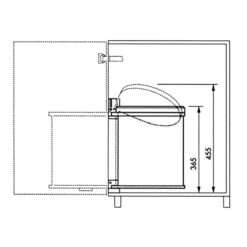 Poubelle Encastrable Compact-Box M 15L Inox Hailo -Kobleo poubelle encastrable compact box m 15l inox hailo 6