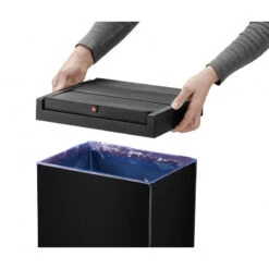 Poubelle Ordures Ménagères Big-Box Swing XL 52L Noir Hailo -Kobleo poubelle ordures menageres big box swing xl 52l noir hailo 4