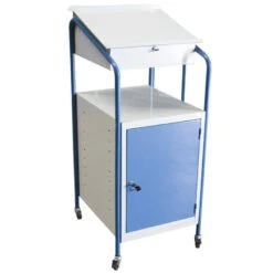 Pupitre D'atelier Mobile 1 Bloc Porte 4 Roulettes Diam 50mm 1 étagère