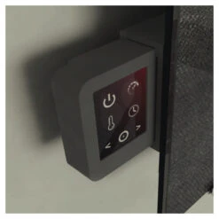 Radiateur SoleVertical 350WVerre 400x1000mm Noir Clavier Caché SOLP401 -Kobleo radiateur solevertical 350wverre 400x1000mm noir clavier cache solp401 novellini 2