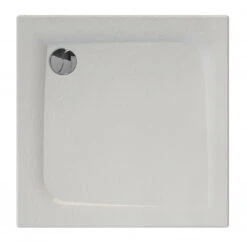 ALLIBERT Receveur De Douche Carré 80 X 80 Cm Blanc Mat Effet Pierre Mooneo